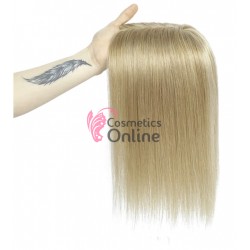 Peruca calotă din fibra Kanekalon 360 grade Cod CYF72998885 Blond Ash Mixt - 35 cm lungime